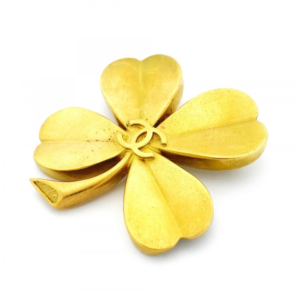 CHANEL Gold Logo Brooch - Picture 2 of 6